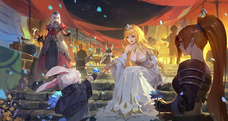 Princess with Attendants