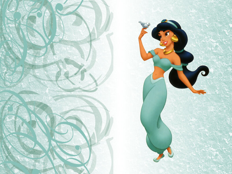 Princess with Bird — Teal