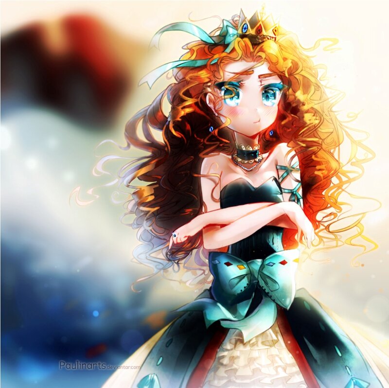Princess with Curly Hair