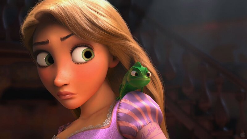 Princess with Green Chameleon — Purple