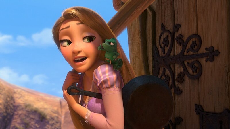 Princess with Green Frog — Blue
