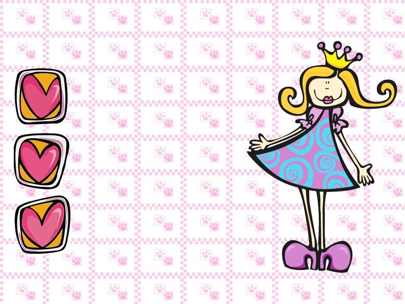 princess with heart icons