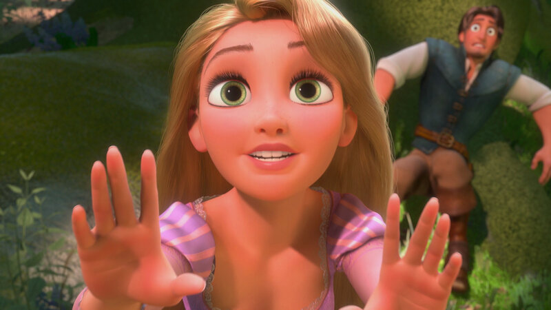 Princess with Long Blonde Hair — Green