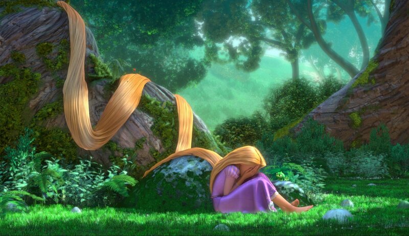 Princess with Long Hair — Green