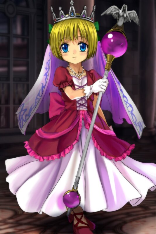 princess with magic staff
