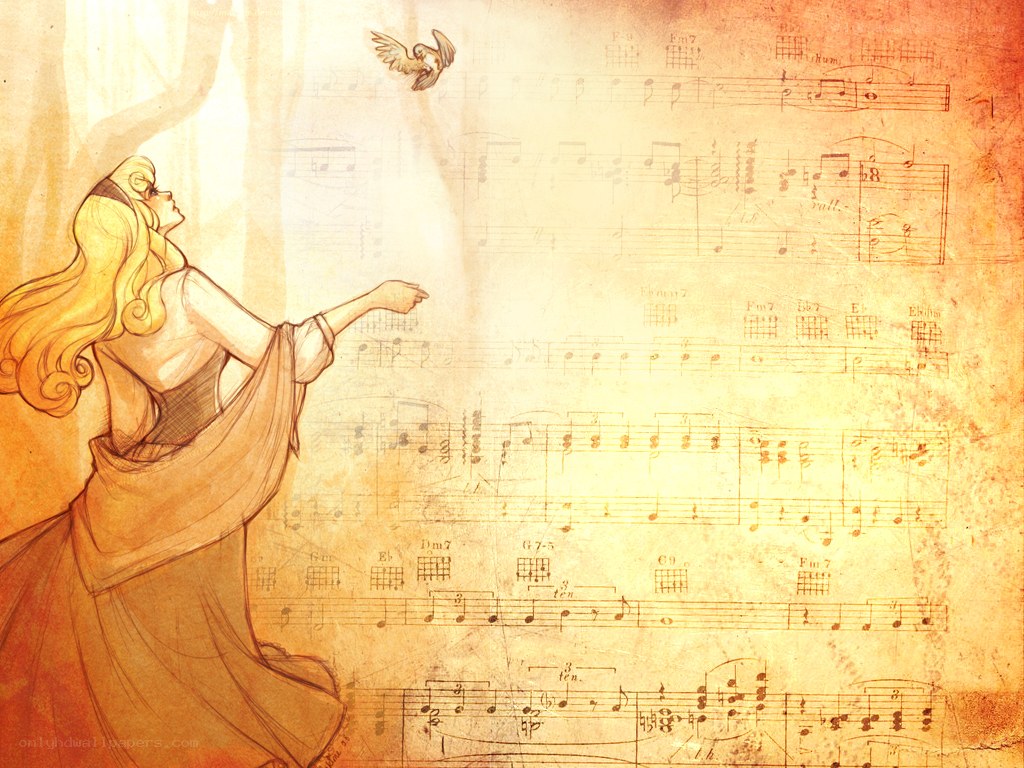 princess with music sheet