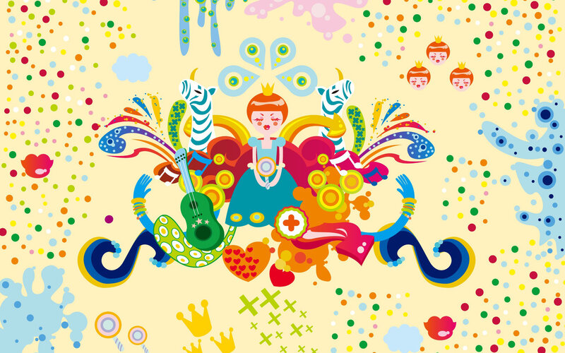 Princess with Musical Instruments