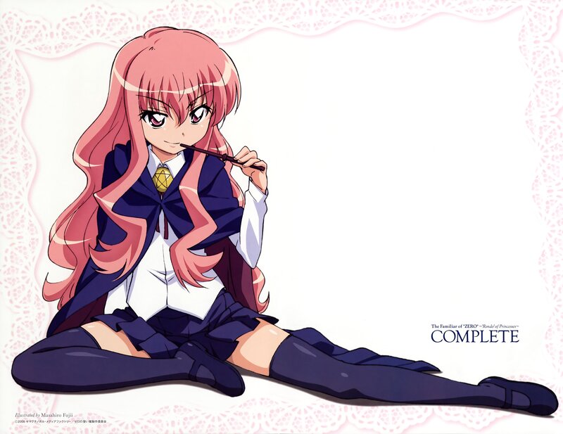 Princess with pink hair in school uniform