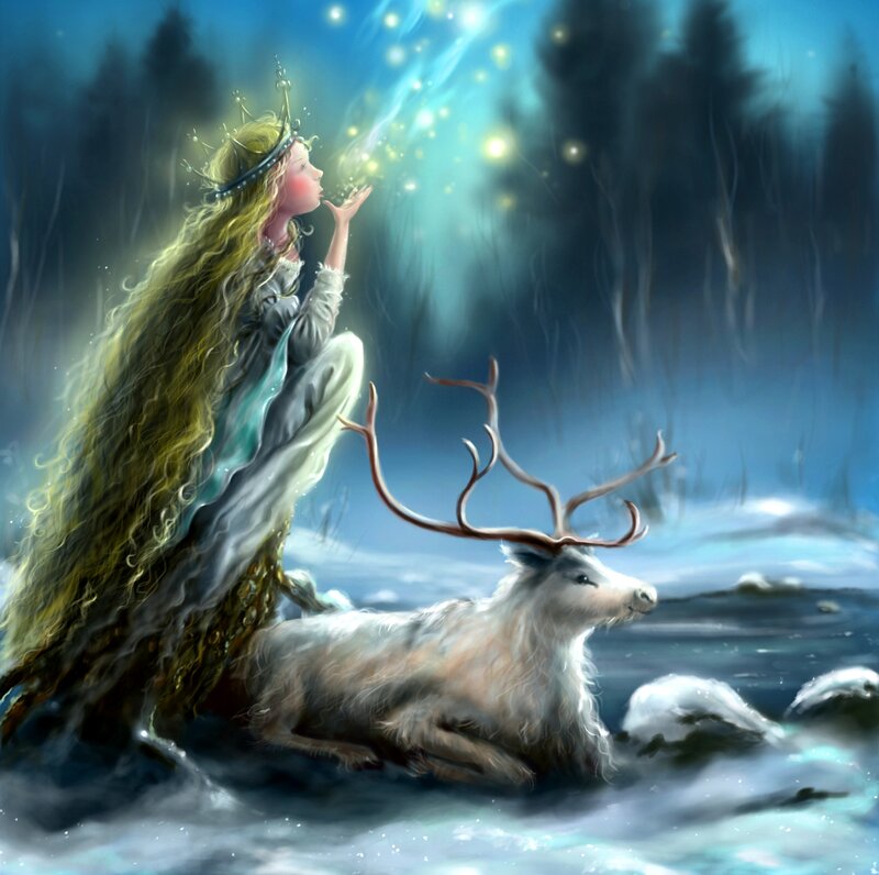 Princess with Reindeer