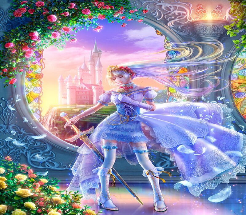 Princess with Sword — Purple
