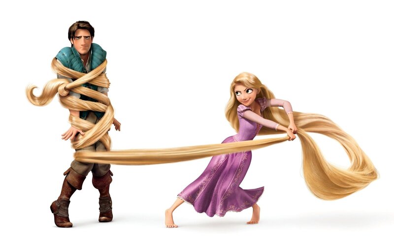 Princess Wrapping Man in Hair