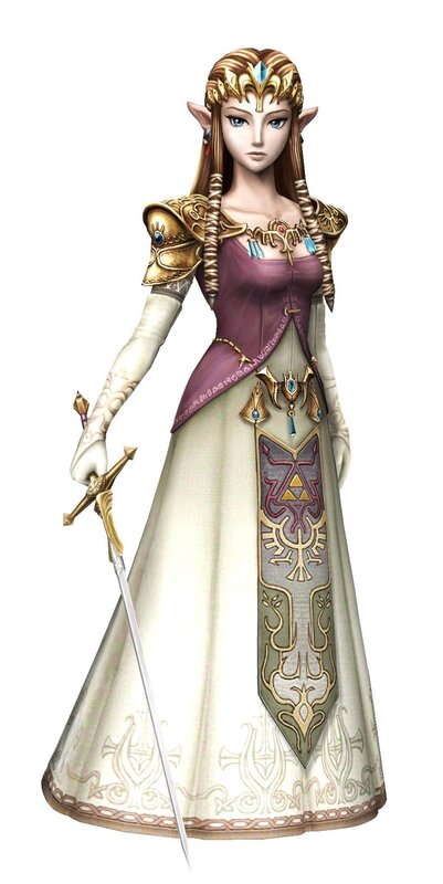 Princess Zelda in elegant gown