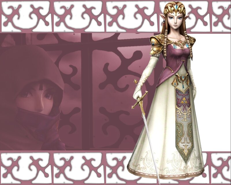 Princess Zelda in elegant gown