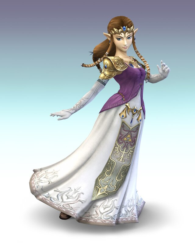 Princess Zelda in elegant gown
