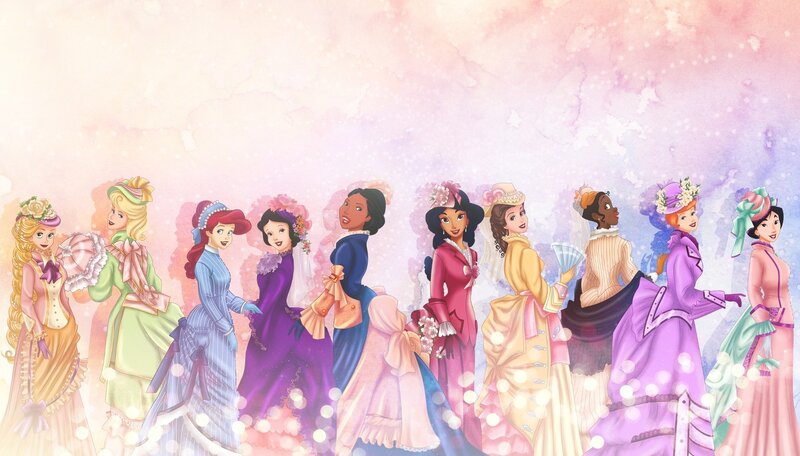 Princesses in Ball Gowns — Pink