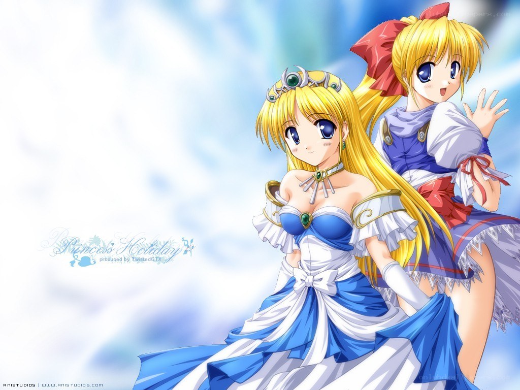 Princesses in blue dresses