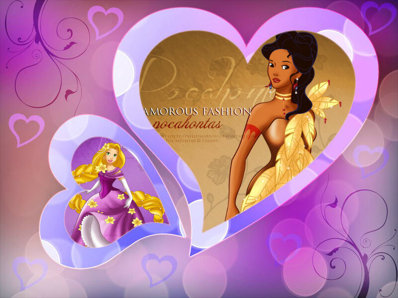 Princesses in Heart Frames — Purple