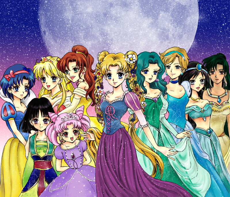 Princesses in Night Sky