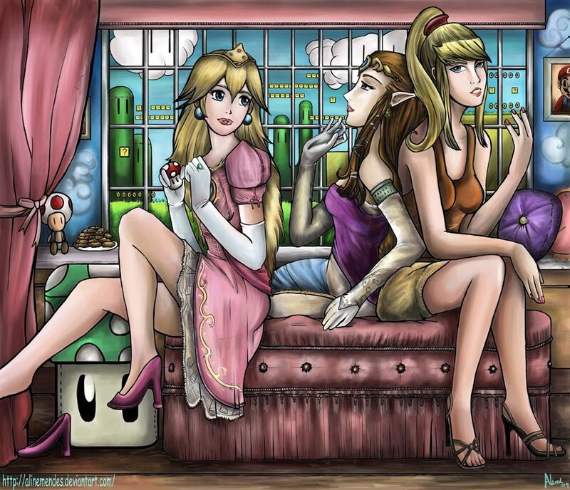 Princesses on a couch