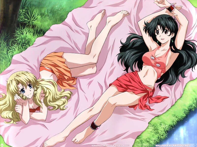 Princesses relaxing on a blanket