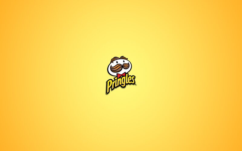 Pringles logo on yellow