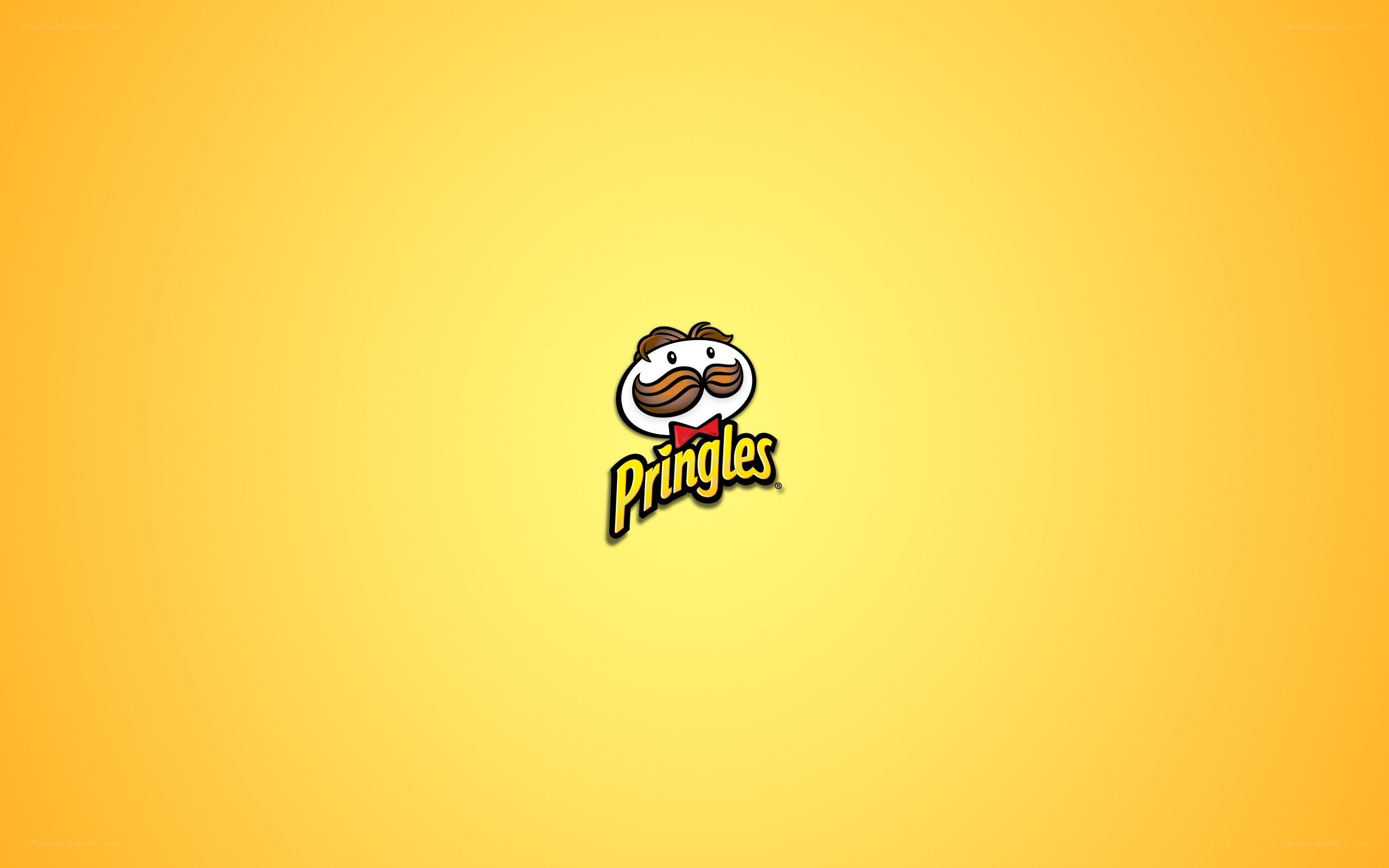 Pringles logo on yellow