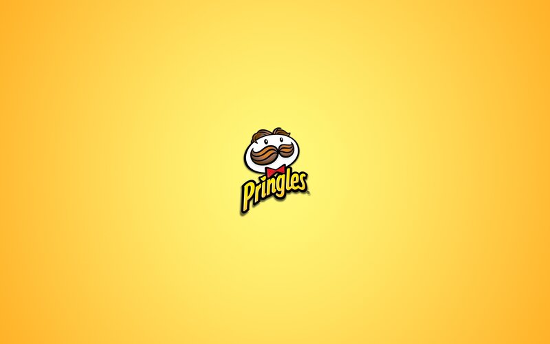 Pringles logo on yellow
