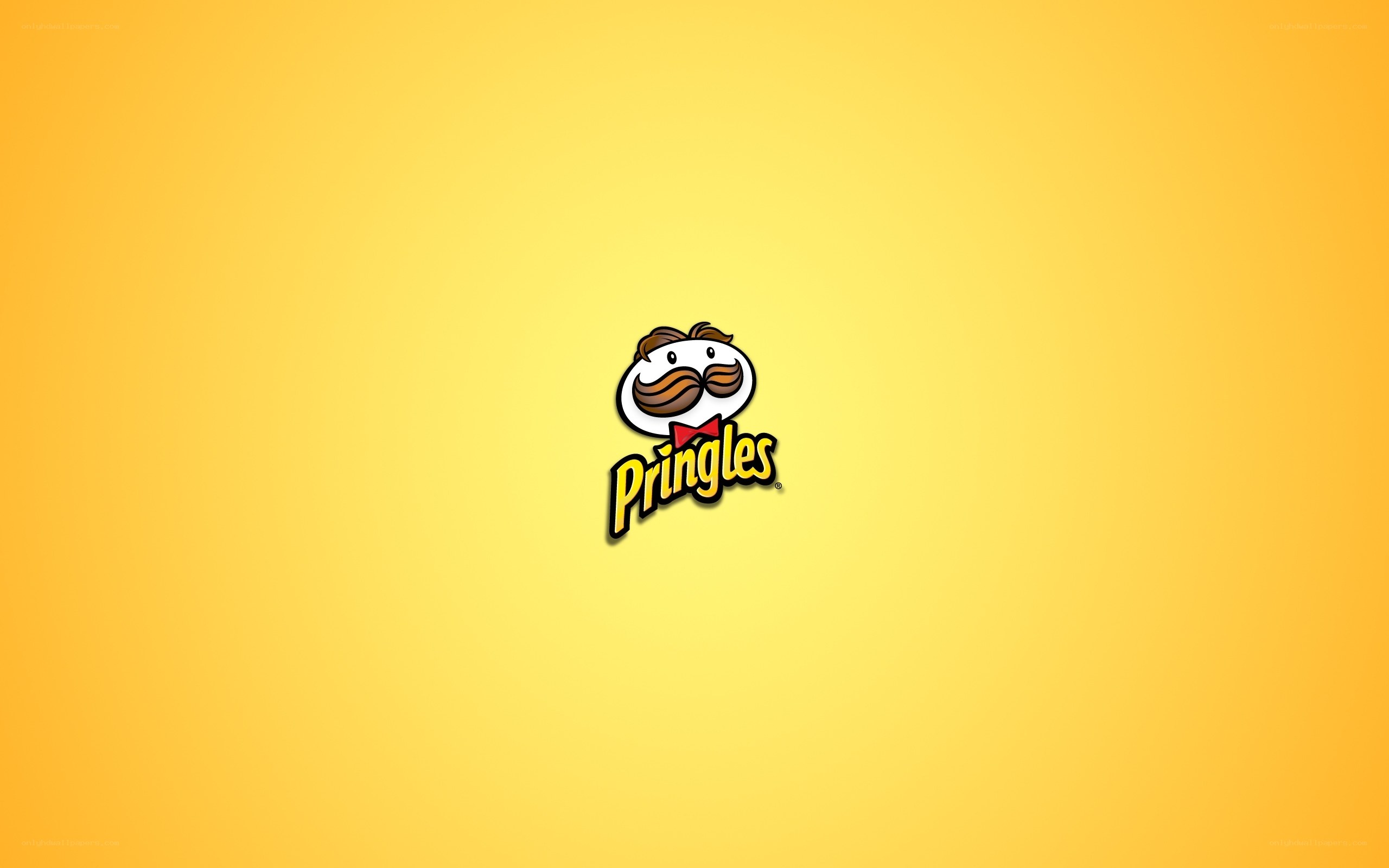Pringles logo on yellow