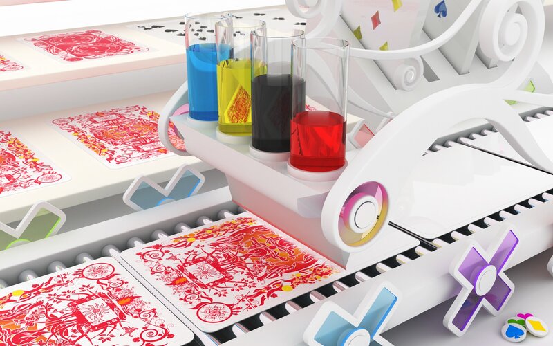 Printing Machine with Cards