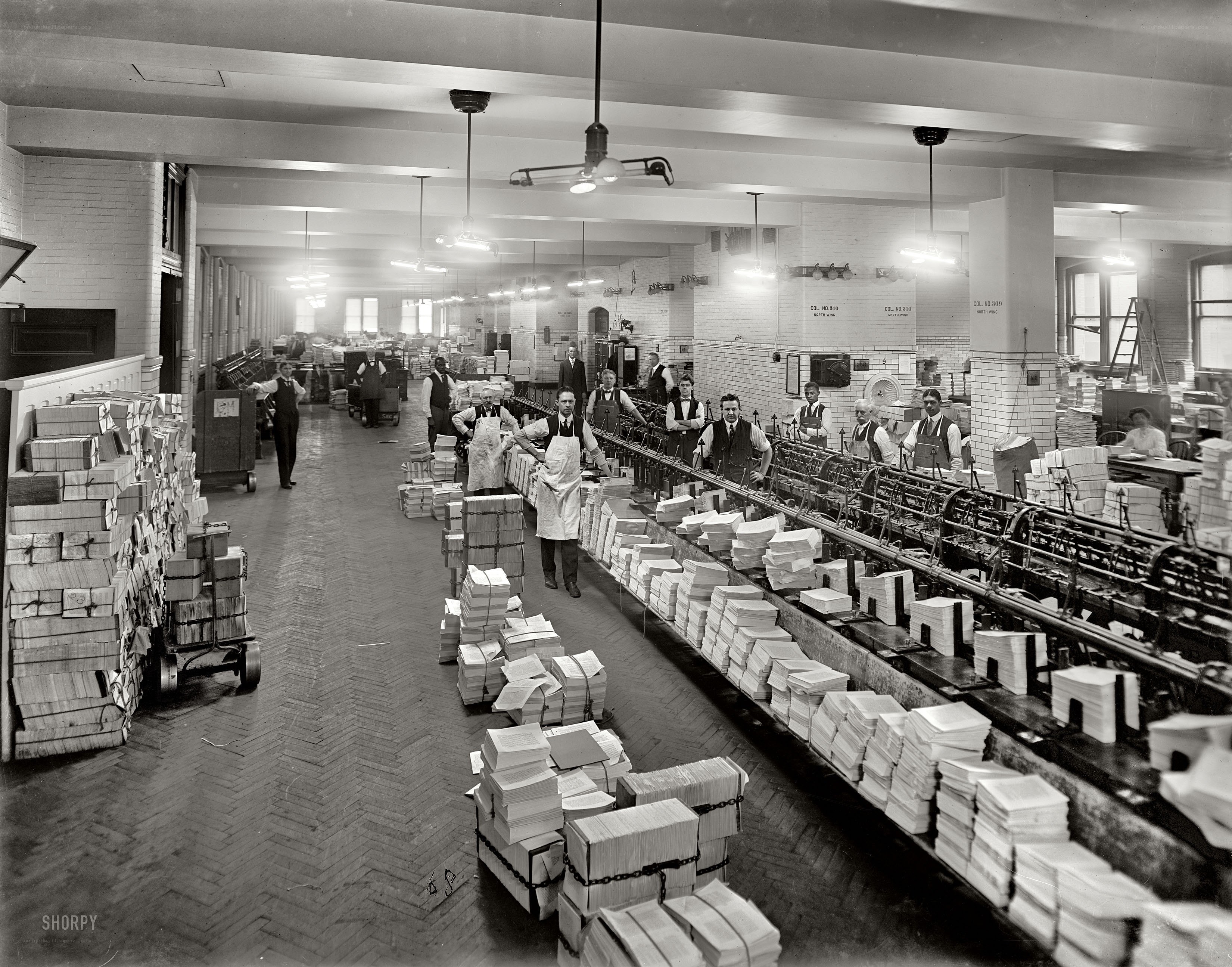 Printing press factory floor