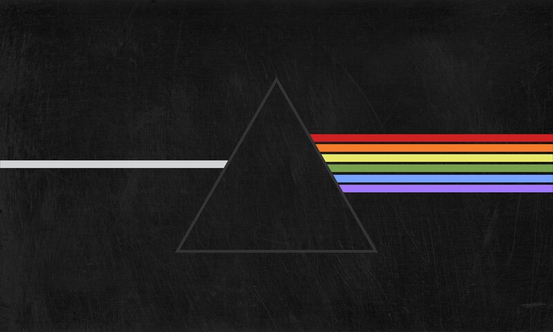 Prism and Rainbow Light — Black, Minimalist