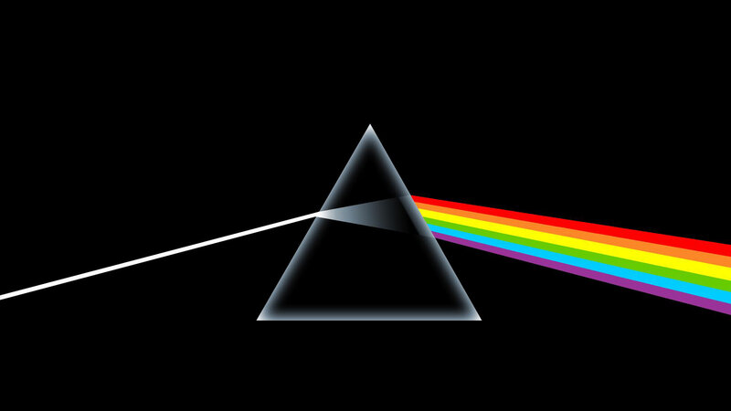 Prism Refracting Light — Black, Dramatic, Illustration, Rainbow, Triangle