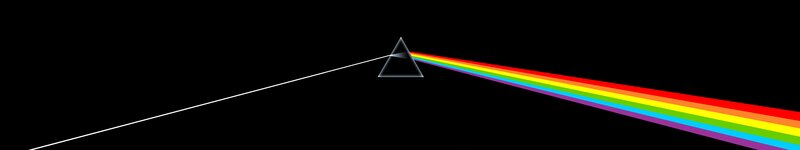 Prism Refracting Light — Black, Dramatic, Illustration