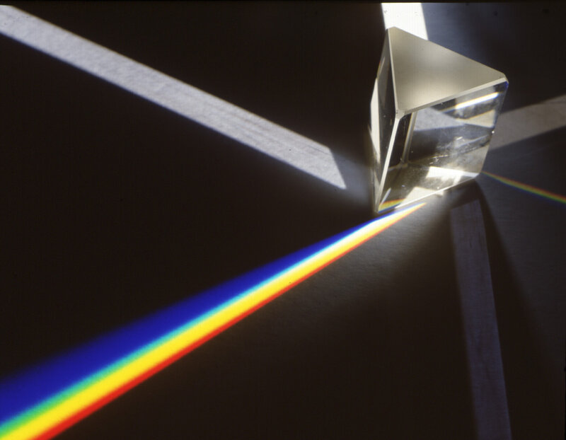 Prism Refracting Light — Black, Dramatic