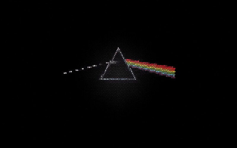 Prism Refracting Light — Black, Minimalist