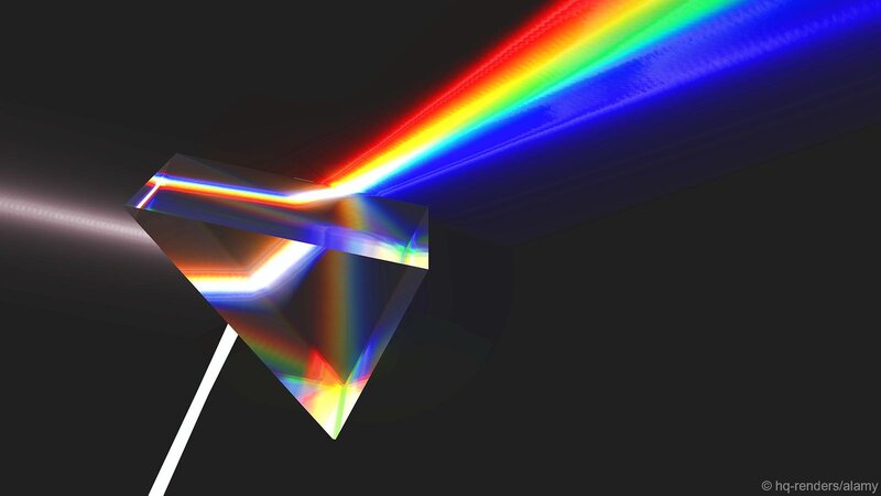 Prism Refracting Light — Black, Scientific