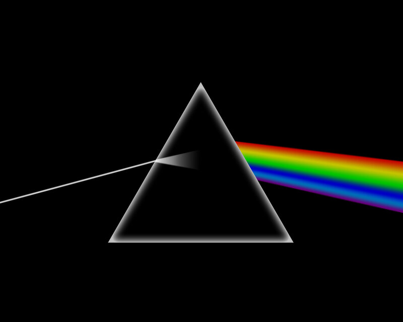 Prism Refracting Light — Black