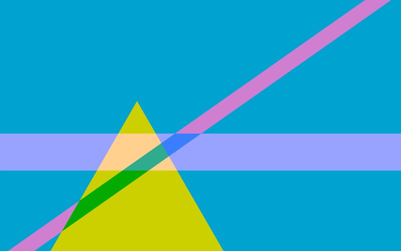 Prism Refracting Light — Blue