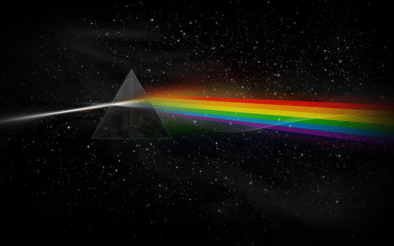 Prism Splitting Light — Black, Cosmic, Night