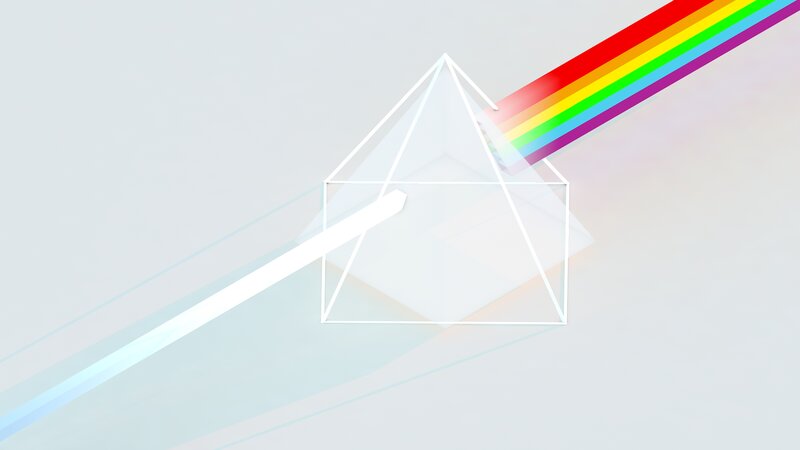 Prism Splitting Light — White