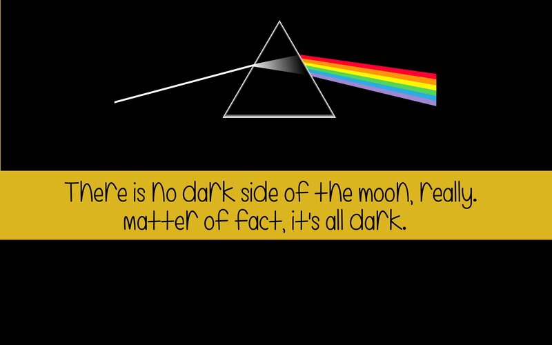 Prism with Rainbow Light — Black, Minimalist