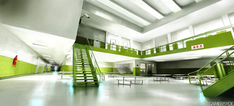 prison cafeteria interior