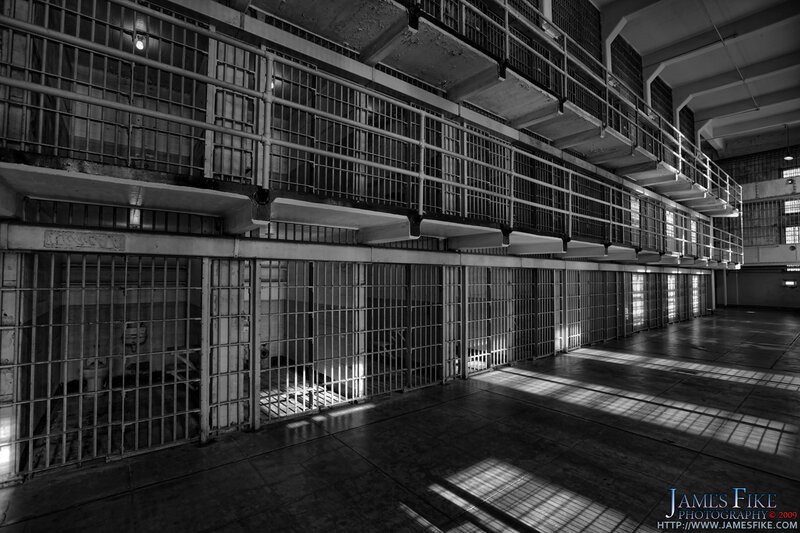 Prison Cell Block — Black, Dramatic, Photograph