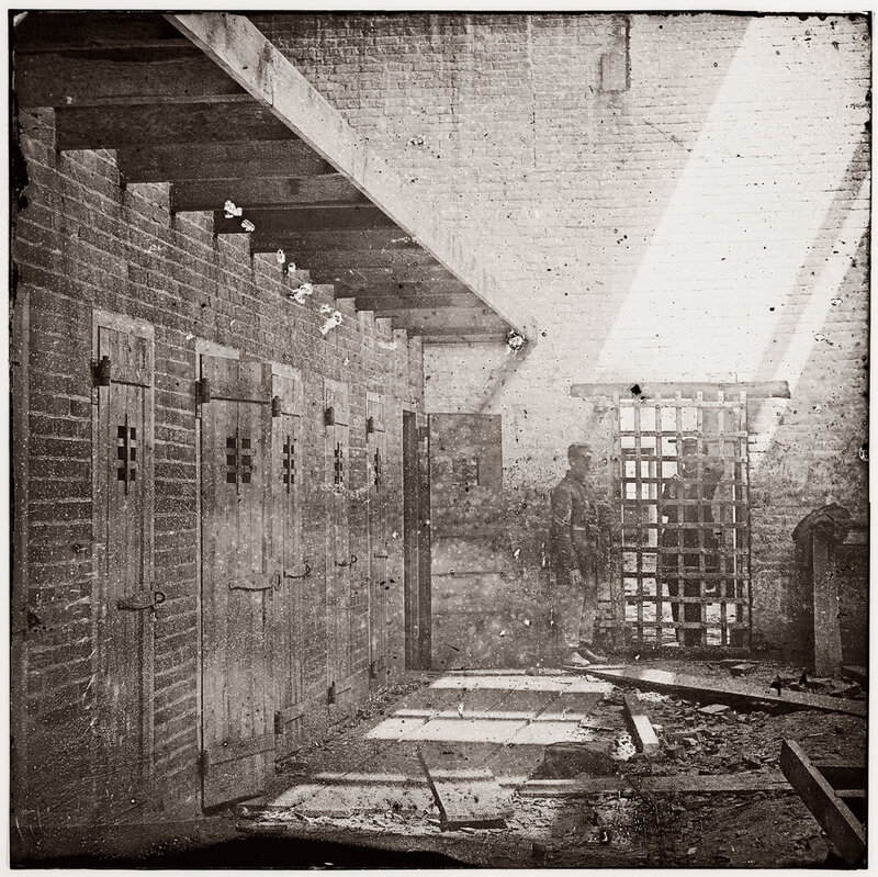 Prison cell block interior