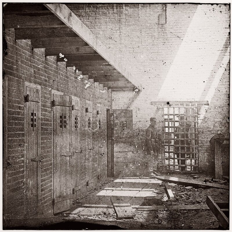 Prison cell block interior