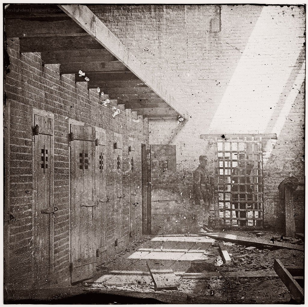 Prison cell block interior