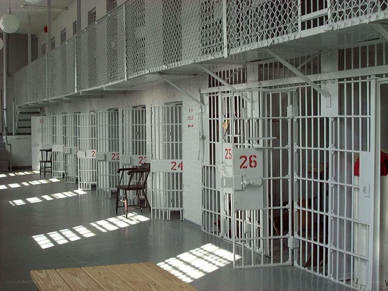 prison cell block interior