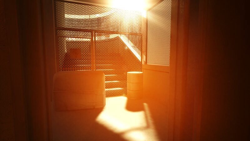 Prison Cell Interior — Orange