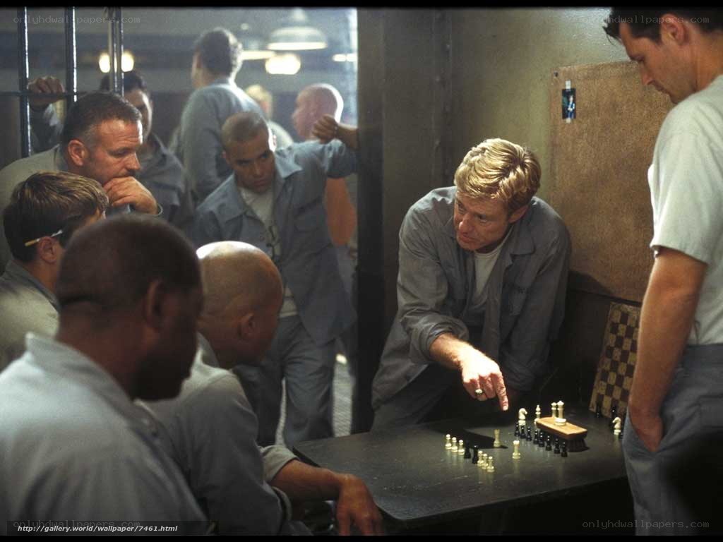 prison chess game scene