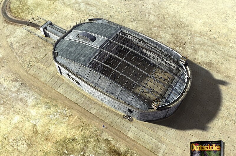 prison complex aerial view